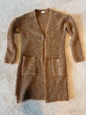 Cozy Ribbed Brown Knit Sweater